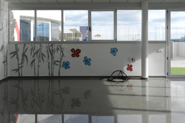 graffiti-decorativo-en-oficina Mural corporativo en oficina de Valencia