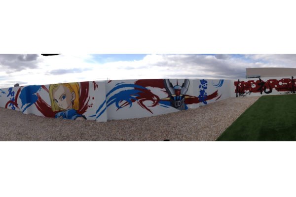 graffiti-manga-en-oficina-de-valencia Mural decorativo en ático de Valencia