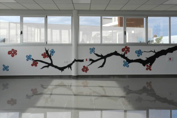 graffiti-mural-decorativo-oficina Graffiti mural en oficina de Valencia