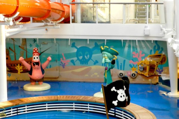 mural-infantil-bob-esponja-en-piscina Graffiti mural de Bob Esponja en piscina