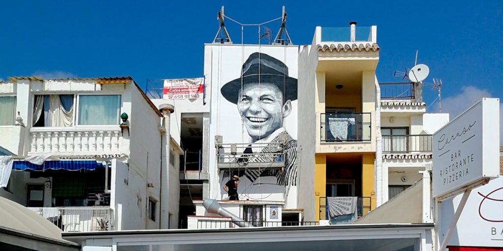 Proceso-mural-Frank-Sinatra-Torremolinos Graffiti mural de Frank Sinatra en Torremolinos