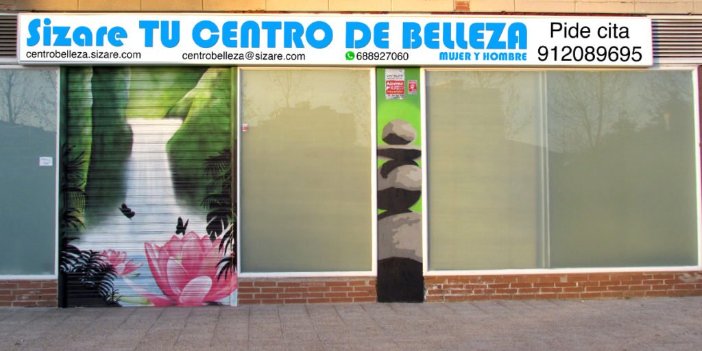 Graffiti-en-persiana-Fuenlabrada-Madrid Graffiti en persiana de local de Fuenlabrada