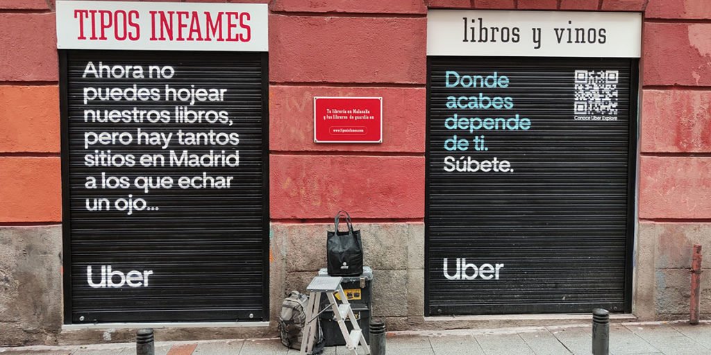 Graffiti-para-campaña-de-publicidad-de-UBER-en-Madrid Graffiti para campaña de publicidad de UBER en Madrid