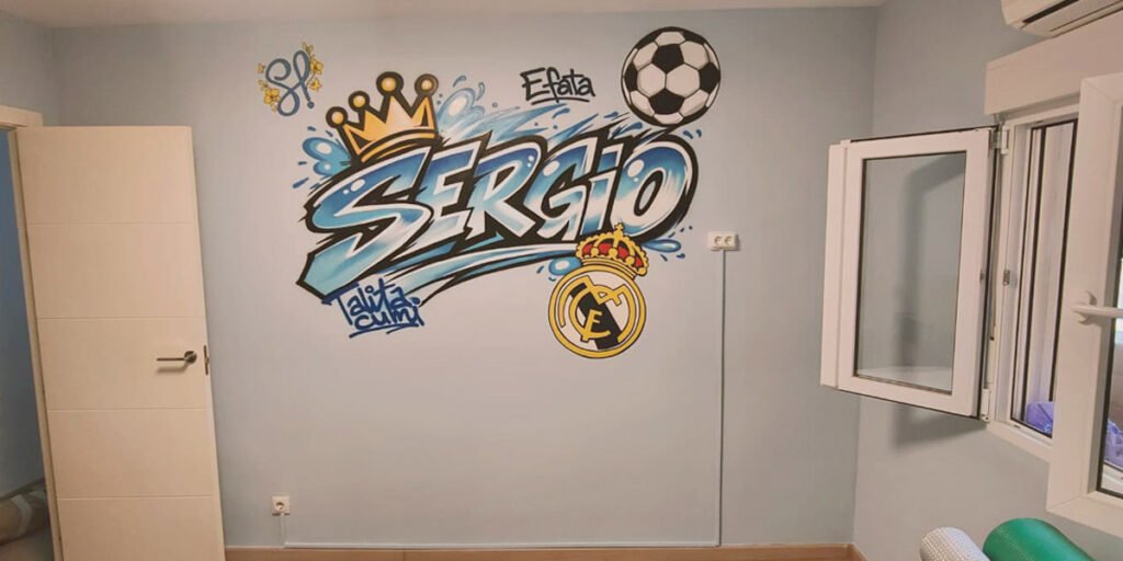 Graffiti con nombre de Sergio