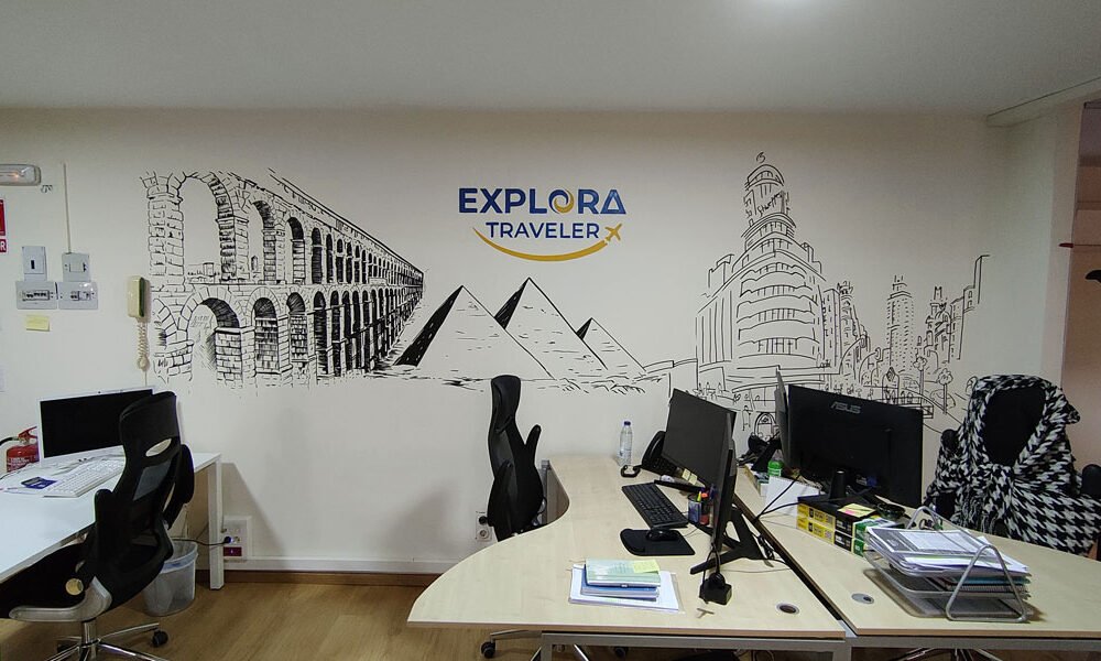 Graffiti Mural en oficina de Segovia
