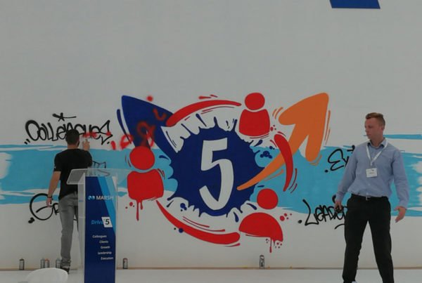 Graffiti en directo en evento en Valencia