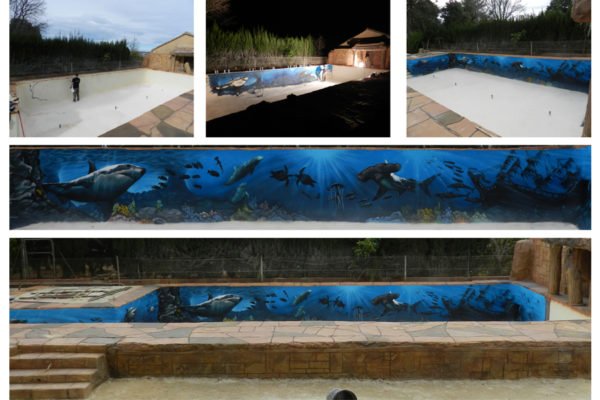 Graffiti-en-piscina-1 Graffiti mural en piscina privada