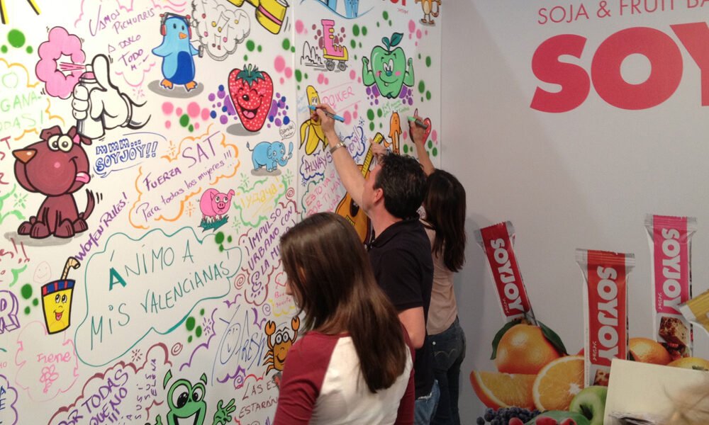 Graffiti-participativo-en-evento Graffiti participativo en evento deportivo en IFEMA