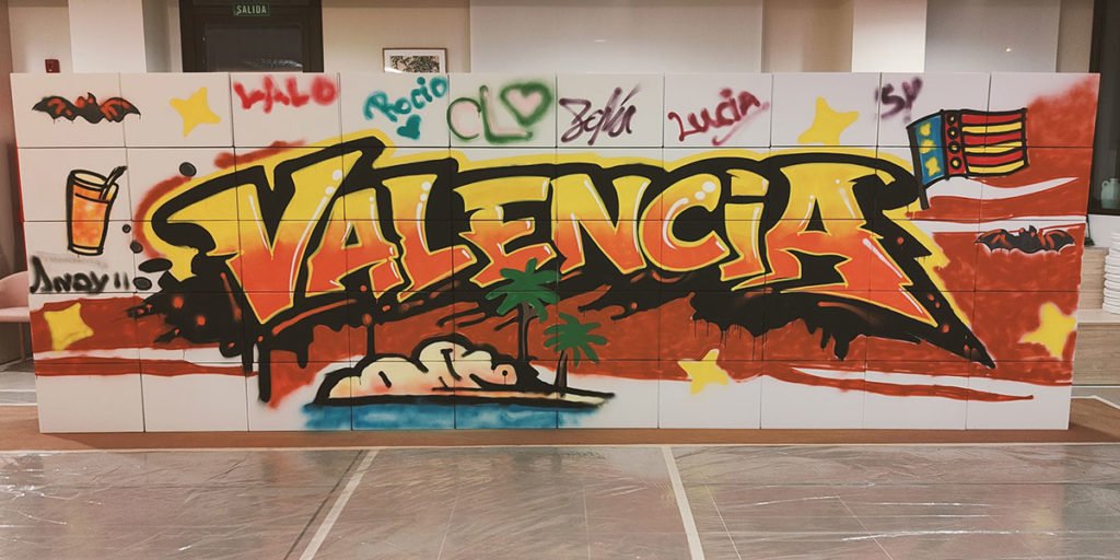 Graffiti-participativo-en-evento-en-Valencia Graffiti participativo en evento en Valencia