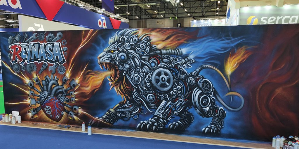 Graffiti-pintado-en-directo-en-evento-en-IFEMA-en-Madrid Graffiti pintado en directo en evento en IFEMA en Madrid