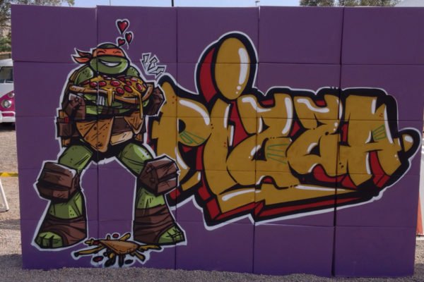 Graffiti-profesional-en-directo Graffiti pintado en directo con Tortuga Ninja.