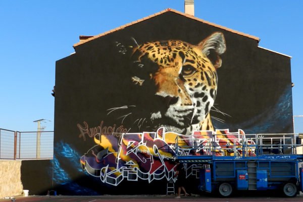 Proceso-de-graffiti-de-Jaguar-en-Segovia Graffiti de jaguar. Making off