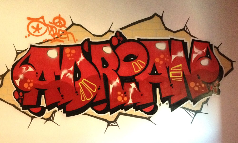 graffiti-de-adrian-en-habitacion Graffiti de Adrián en habitación