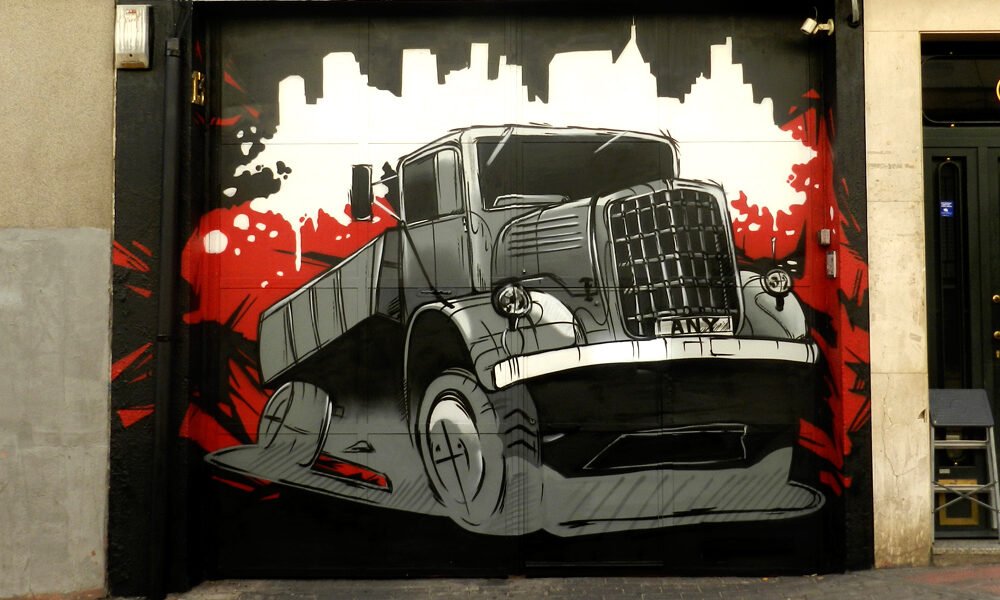 graffiti-de-camion-en-garaje-madrid Graffiti de camión en garaje de Madrid