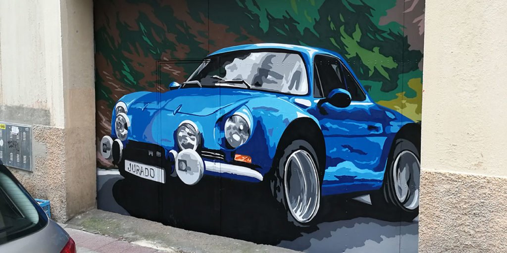 graffiti-de-coche-azul-en-madrid Graffiti de coche azul en Madrid