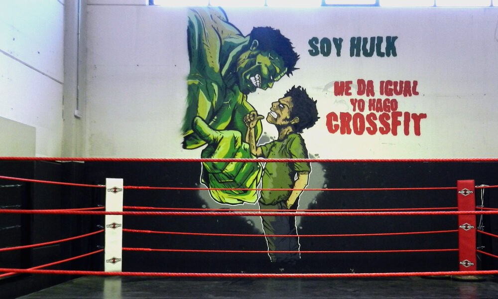graffiti-de-crossfit-de-hulk-en-madrid-1 Graffiti de Crossfit de Hulk en Rivas