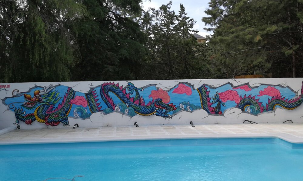 graffiti-de-dragon-en-piscina-de-Madrid Graffiti de dragón en piscina de Madrid