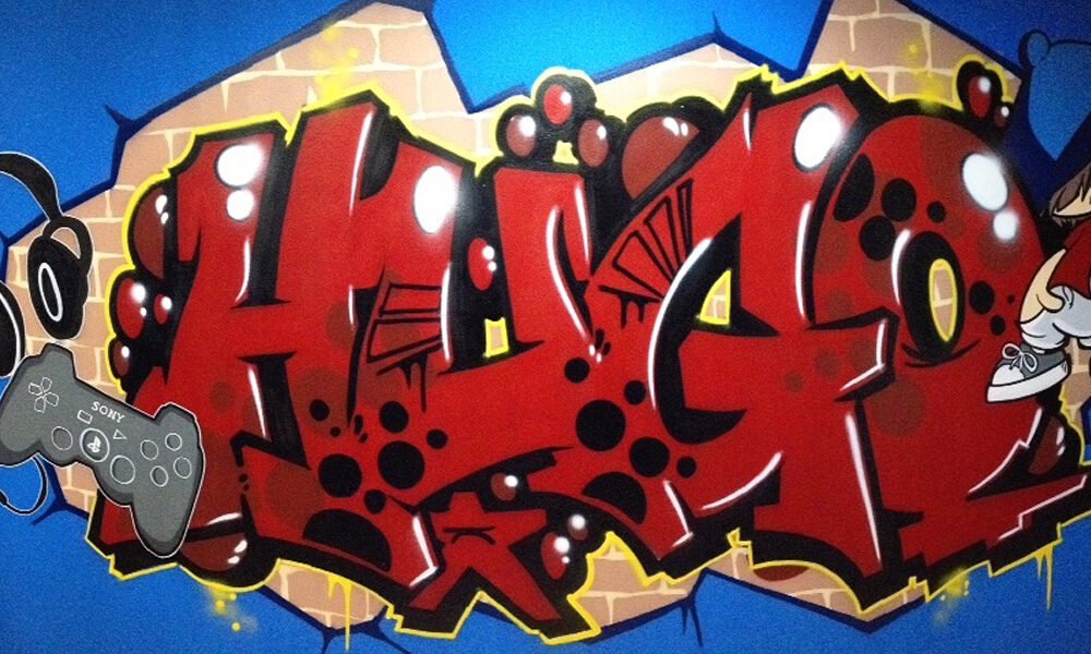 graffiti-de-hugo-en-habitacion Graffiti de Hugo en habitación