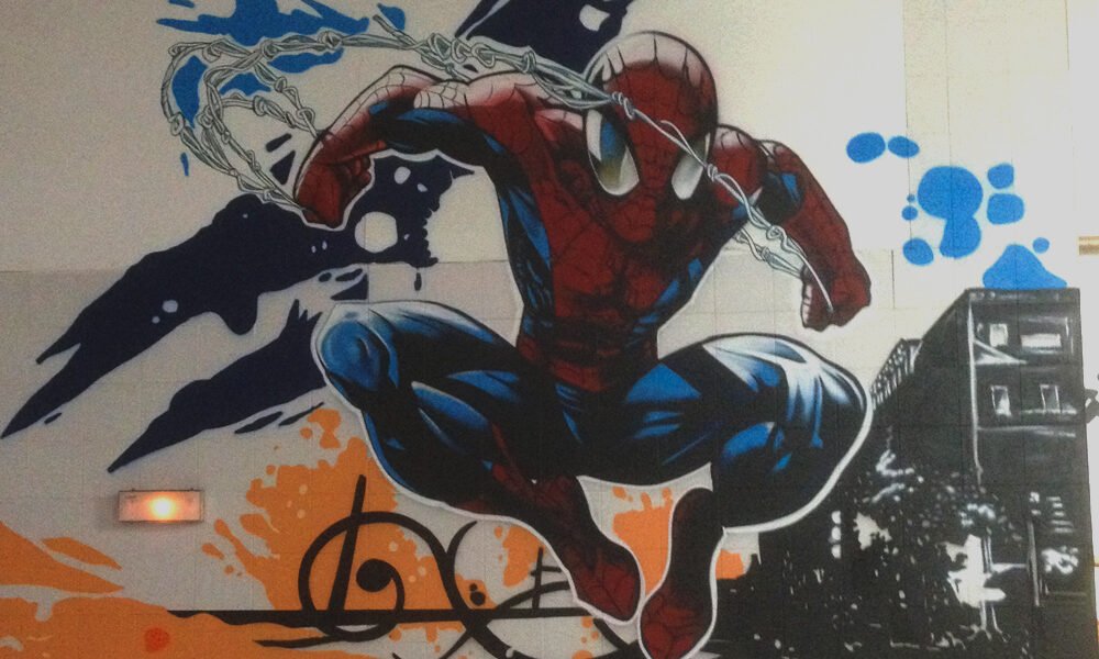 graffiti-de-spiderman-en-box-de-crossfit Graffiti de Spiderman en box de Crossfit Segovia