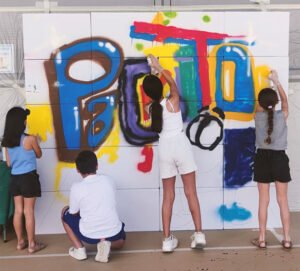 Graffiti en evento de empresa: family day
