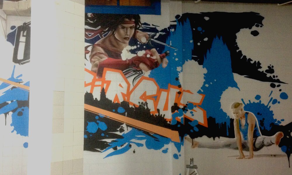 graffiti-en-gimnasio-de-elektra Graffiti de Elektra en gimnasio de Segovia