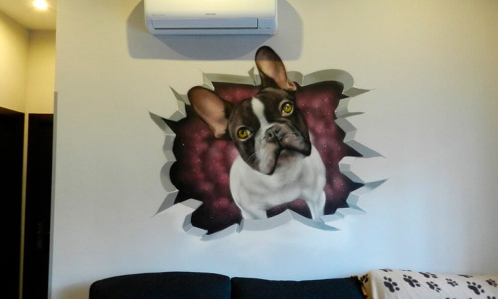 Graffiti en salón de Madrid
