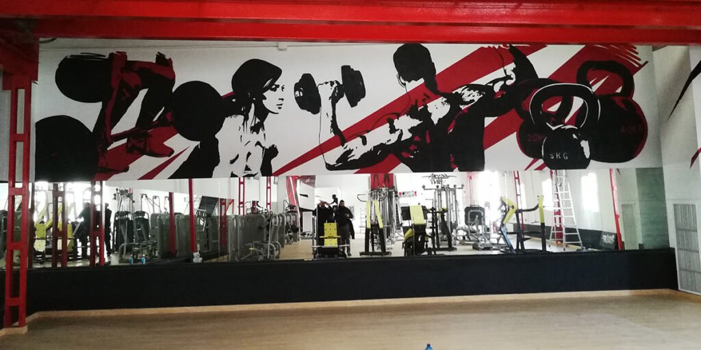 graffiti-gimnasio-madrid Graffiti en gimnasio de Madrid