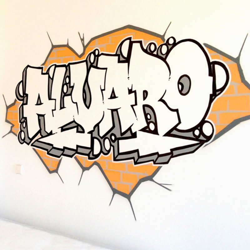 Graffiti juvenil en habitación
