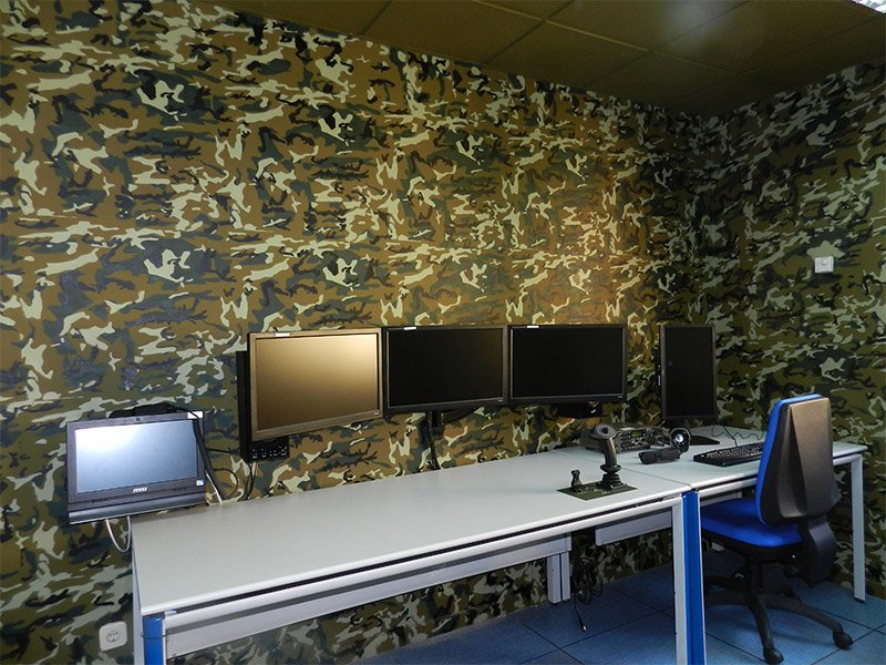 mural-estampado-militar-en-academia-de-artilleria Mural de estampado militar en academia de artillería de Segovia