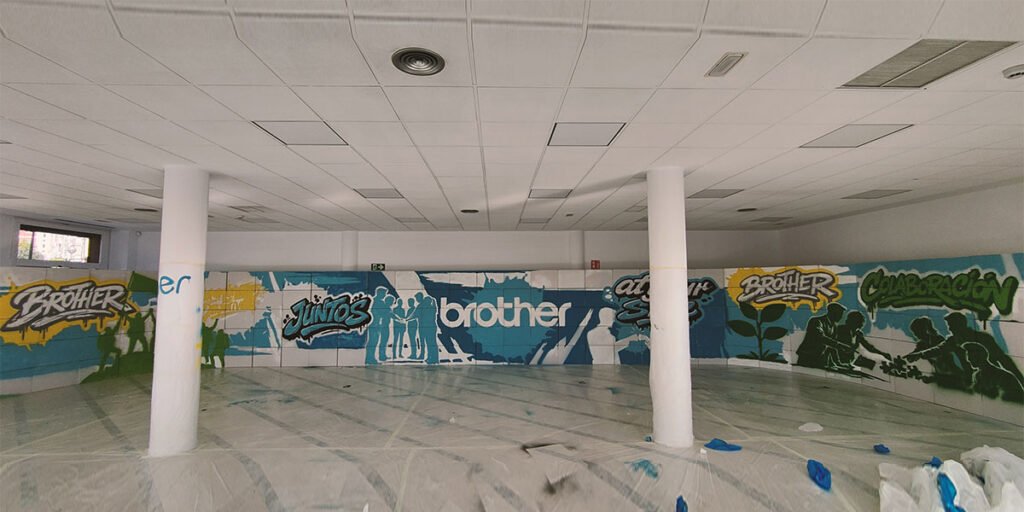 team-building-de-graffiti-brother Team Building de Graffiti para Brother