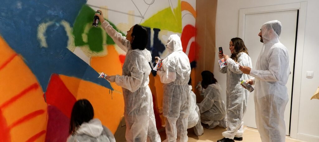 Team Building de graffiti en oficina