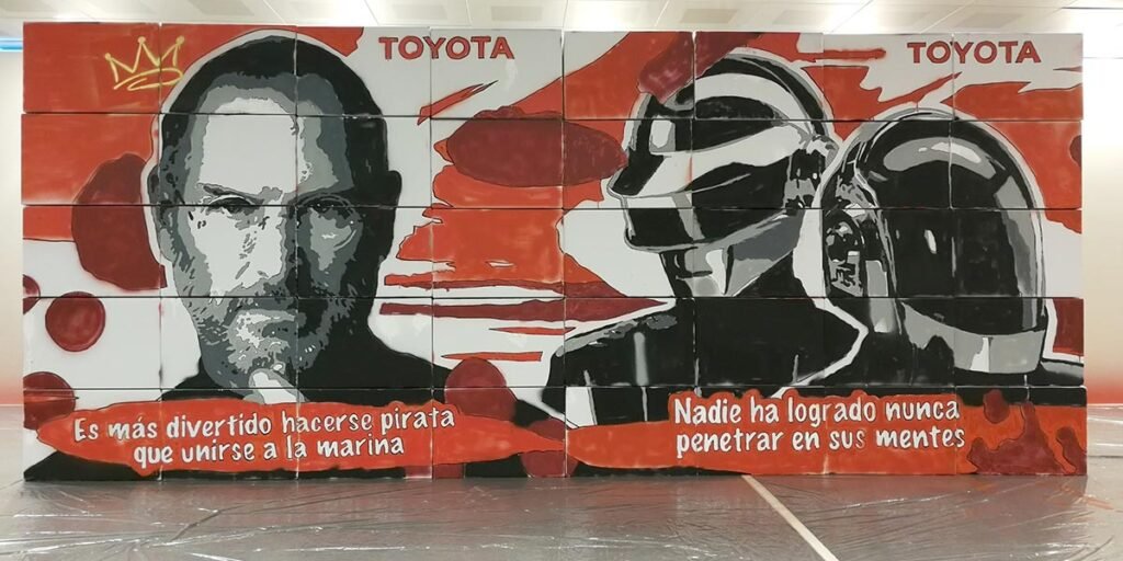 team-building-de-graffiti-toyota-3 Team Building de Graffiti para Toyota con Steve Jobs