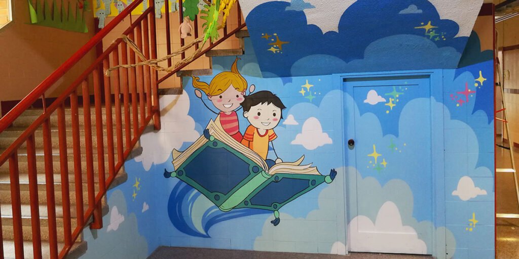 graffiti-en-la-recepcion-de-colegio-de-madrid Graffiti en recepción de colegio de Madrid