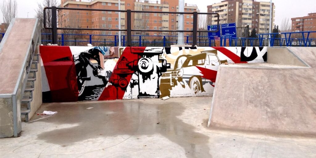 graffiti-mural-en-skate-park-de-madrid Graffiti mural en skate park de Madrid