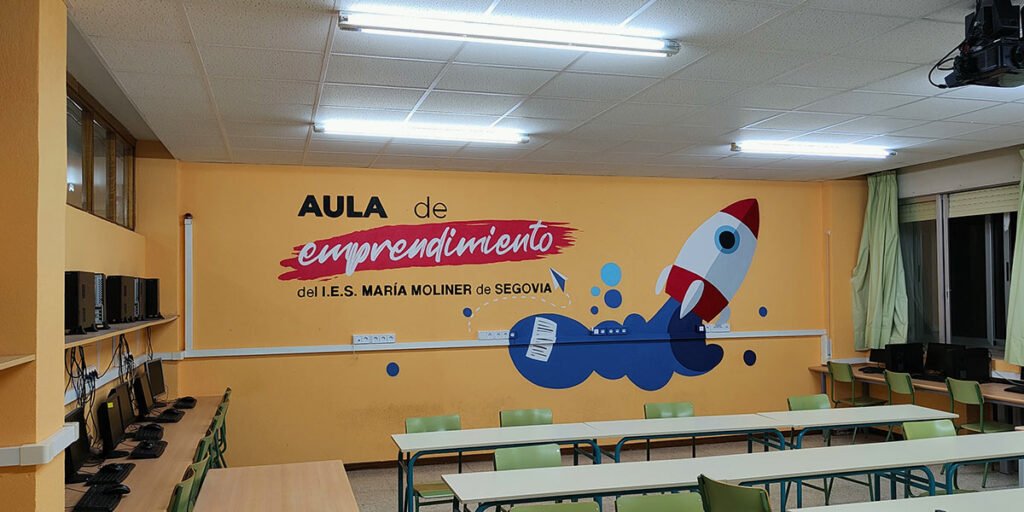 mural-en-aula-de-instituto Mural en aula de instituto