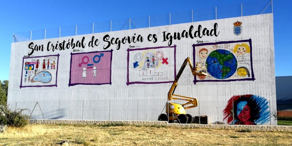 mural-en-fronton-de-pueblo-de-segovia Mural en frontón de pueblo de Segovia