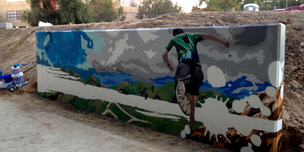 mural-en-pared-de-contencion-de-parque-de-madrid Mural en pared de contención de parque de Madrid
