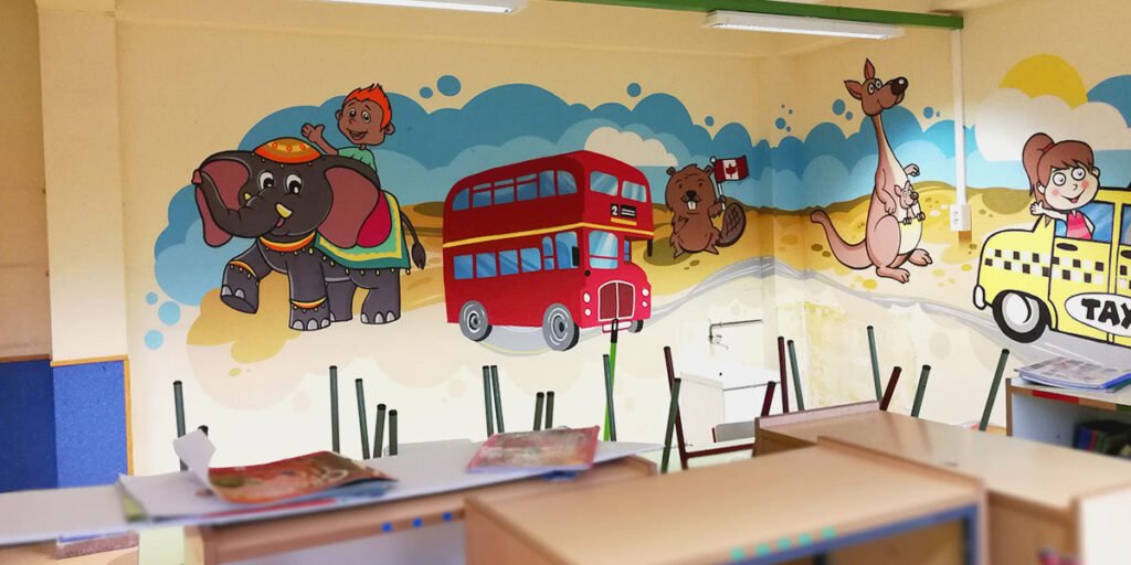 murales-en-comedor-de-colegio-de-madrid Murales en comedor de de colegio de Madrid
